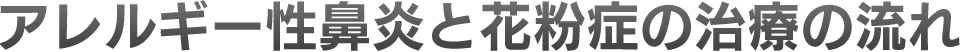 アレルギー性鼻炎と花粉症の治療の流れ